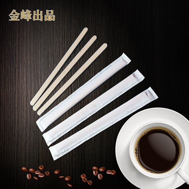 14/19 см палочка для перемешивания кофе, молока, чая, одноразовая деревянная палочка, одинарная палочка для смешивания в индивидуальной упаковке, палочка для мороженого