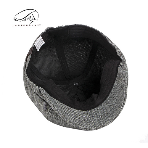 Octagonal hat for men, spring and summer thin breathable imitation hemp duck cap for men, British retro casual beret hat for women