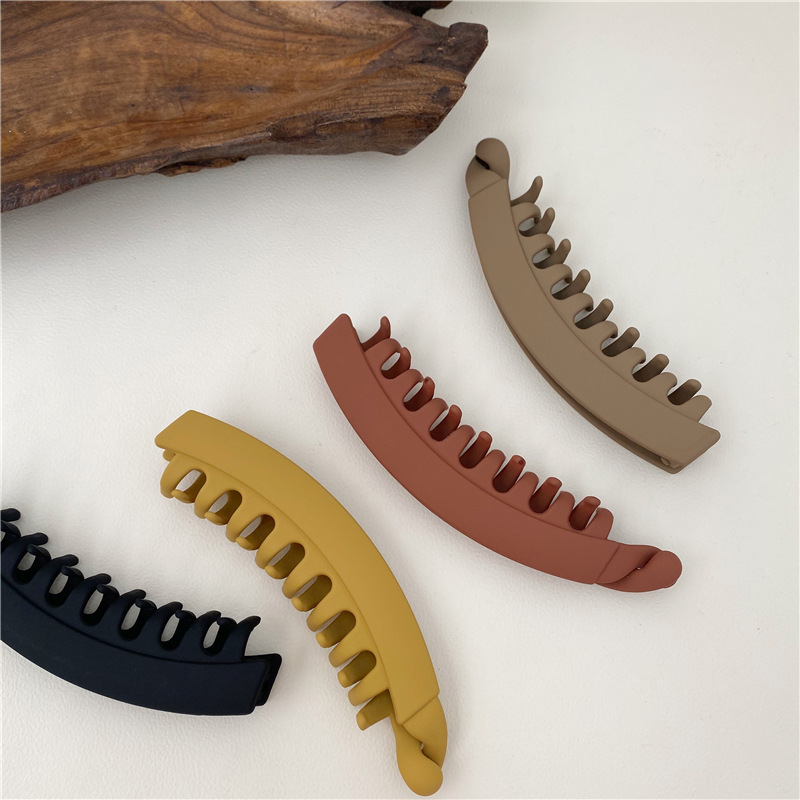 Simple Style Solid Color Plastic Hair Clip display picture 5