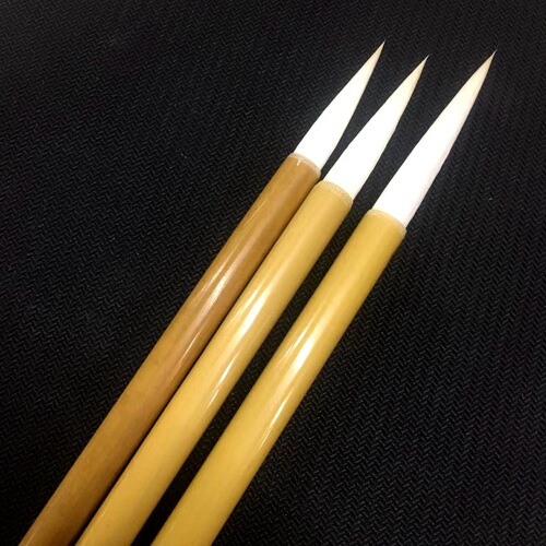 Goat hair brush with long peak for calligraphy and painting, large, medium, and small regular script goat hair and white cloud brushes