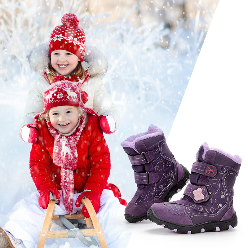 Botas de nieve para niños cálido plano entrega directa de fábrica transfronteriza Youpin Taobao suministro entrega de una pieza al por mayor y al por menor