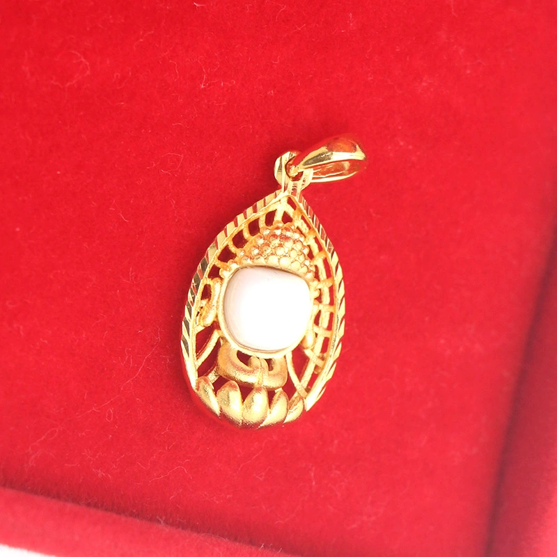 Little Meng Buddha Copper Gold inlaid Jade Artificial Synthetic Malay Jade Pendant Gold Store Similar Landlinage Domineering