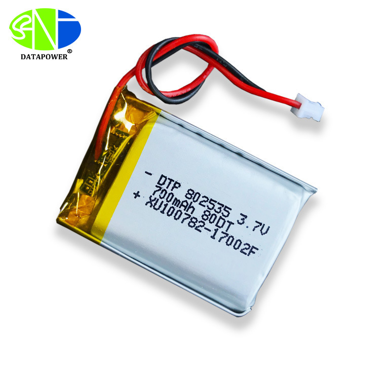 工厂批发聚合物电池3.7v700mah蓝牙耳机充电仓802535美容仪专用