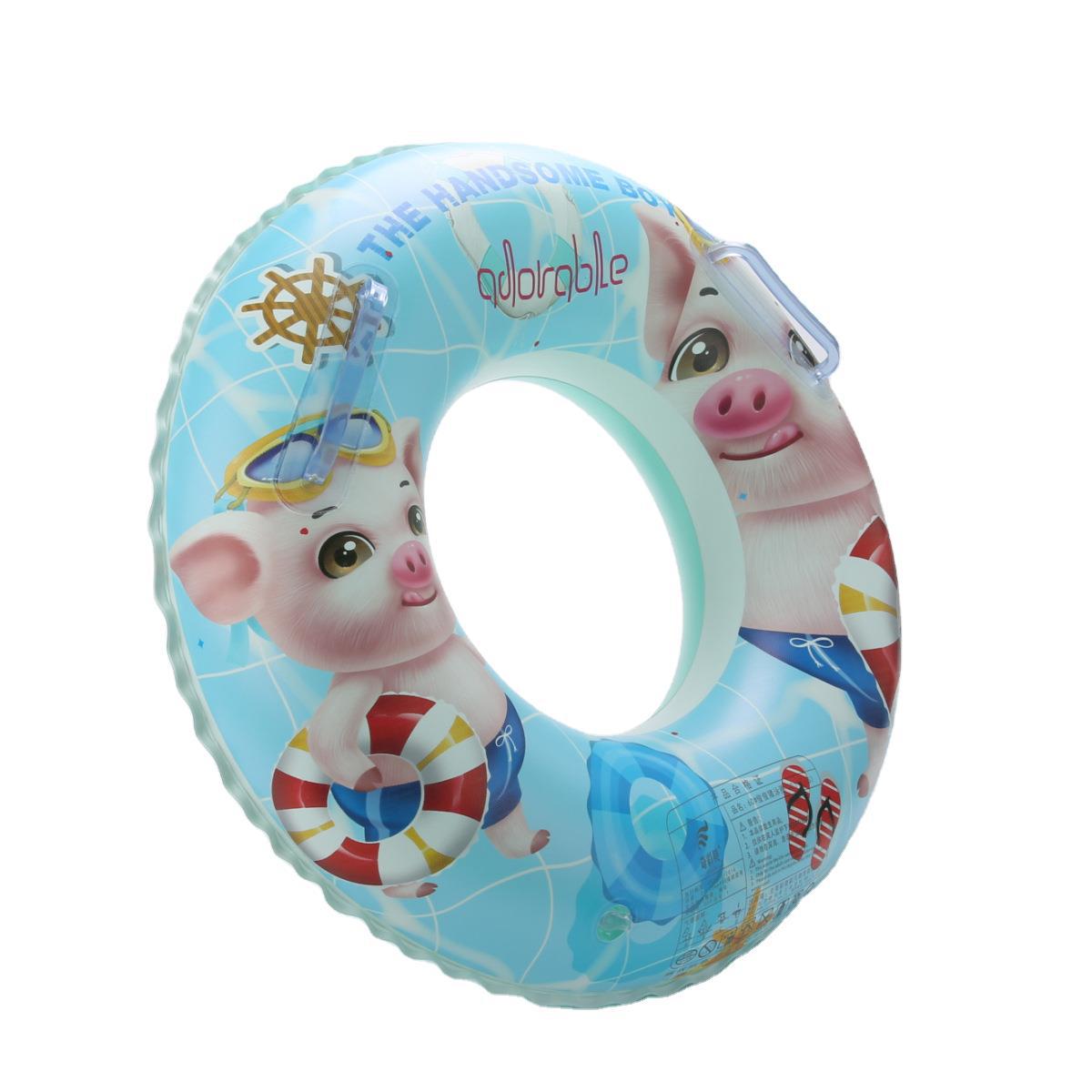 Qi Cai Bei thickening handle Swimming ring Strengthen Leak Life buoy Toys children currency Sleeves Buoy 60#