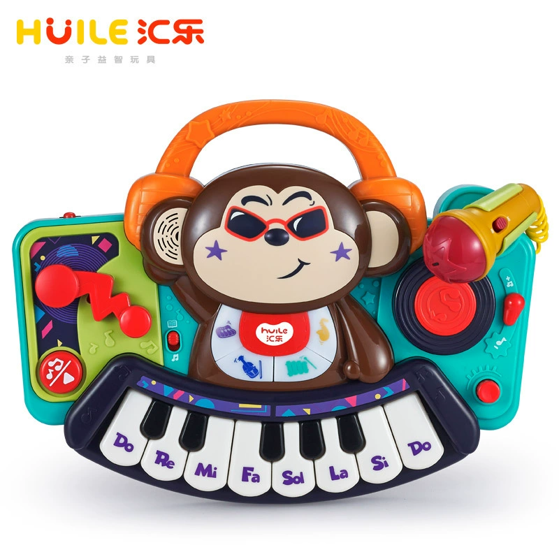 Piano от Hui Le, игрушка, мультяшные музыкальные инструменты, гитара, забавный переключатель велосипеда (тормозная ручка), обезьянка, звуковые эффекты