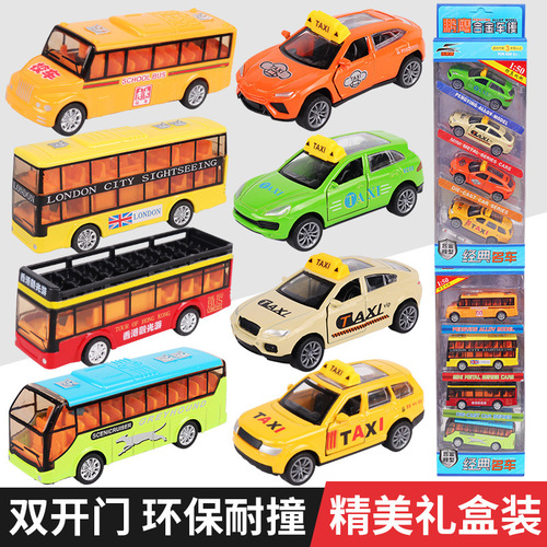 Children's toys alloy car model police car simulation firefighting military car bus toy car street stall supply wholesale