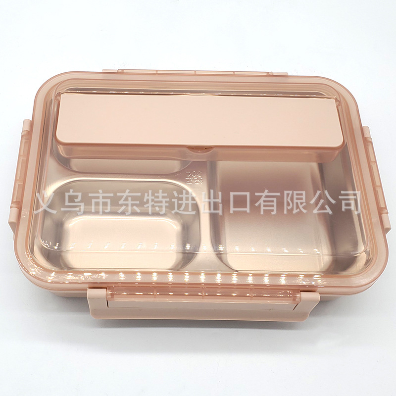 Stainless steel lunch box 304, lunch box tableware, student lunch box, insulated compartments, sealed plates, children's lunch plates detail image 6