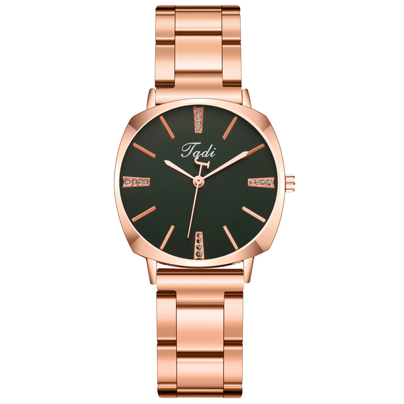 Neue Damen-Quarzuhr mit funkelndem Sternenhimmel und rosa Balken, großes Zifferblatt, schlichte, faule Miln-Armbanduhr aus legiertem Stahl_voghion.com