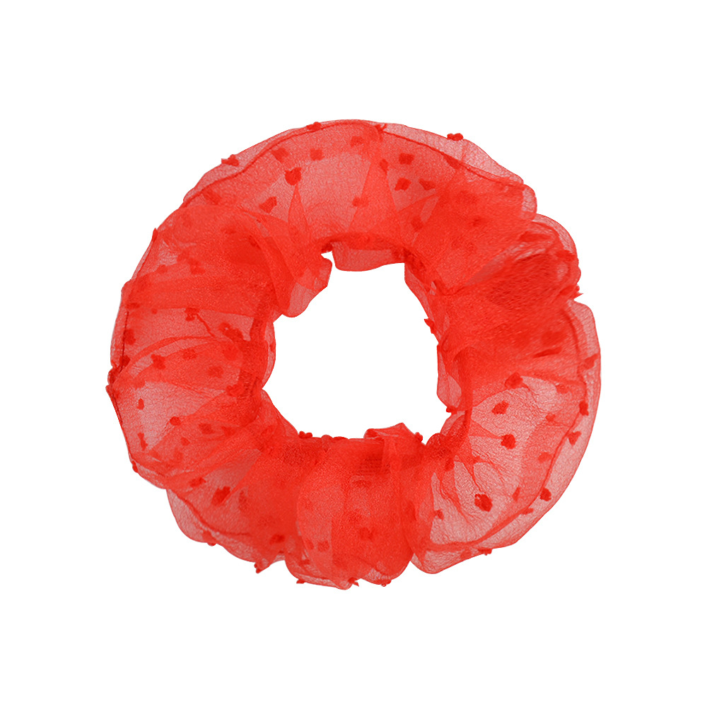 Nuevo Conjunto De Scrunchies De Pelo De Hilo De Red De Color Sólido display picture 10