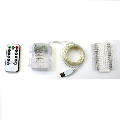 Plastic transparent photo clip light, LED photo clip string lights, social media photo wall decoration lights