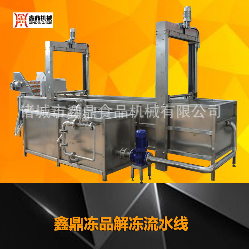 大型冷冻鸡鸭化冻池 全自动带鱼解冻流水线 不锈钢解冻设备
