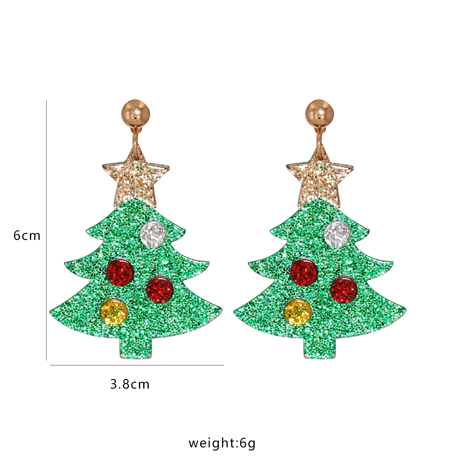 Christmas Tree Hat Snowman Elk Acrylic Earrings display picture 1