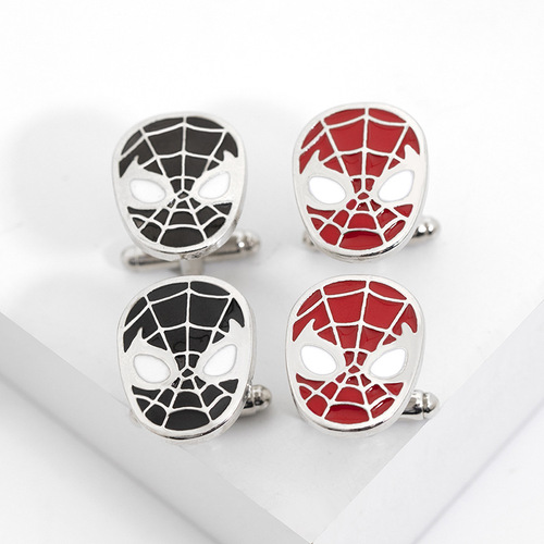 European and American peripheral cufflinks, spider logo cufflinks, men's French shirt alloy jewelry, Amazon FBA supply