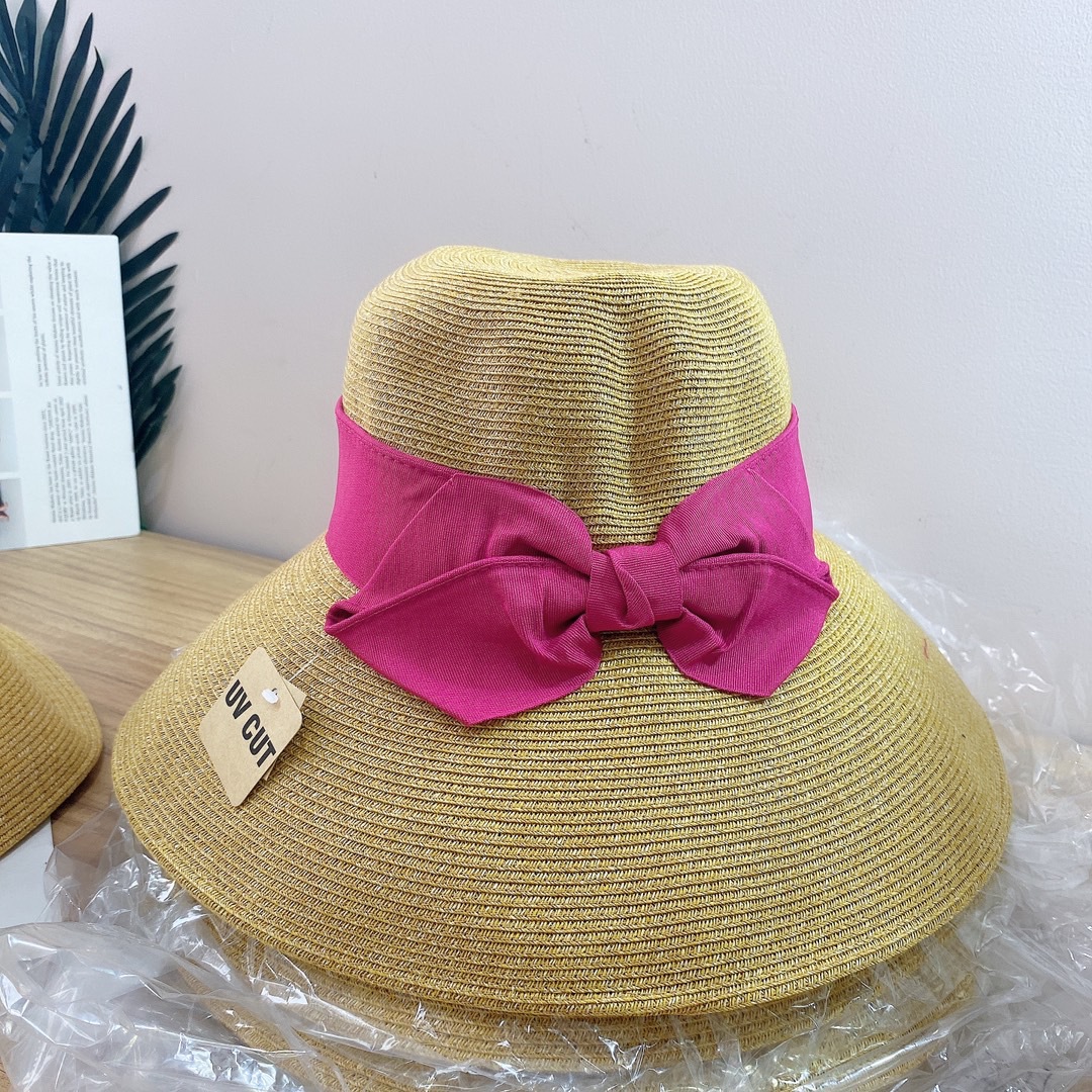 孙俪娘娘同款草帽子出口日本外贸夏季可折叠防UV防晒帽子女遮阳帽详情图9