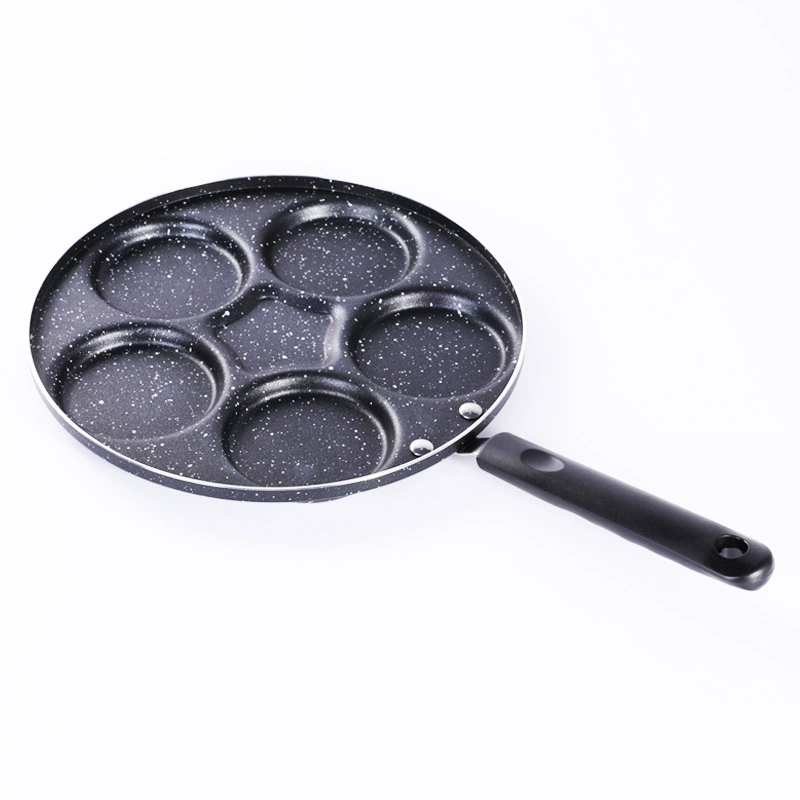 Сковорода Mai Fanshi 5 Confucius Pan Pan Polyn Breakfast Pot Frying Dumpling Pot Egg Burger Form Mold Dumpling Pot 5-hole Egg Gripper