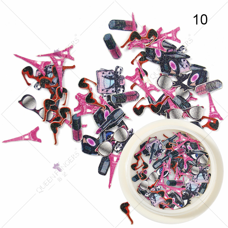 Princesa accesorios de uñas ins estilo color mezclado Año Nuevo Día de San Valentín flor Rosa parche de uñas pieza de pulpa de madera