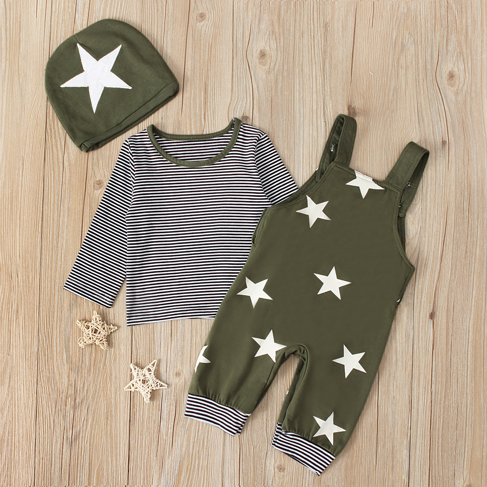 Boy Baby Fashion Two-piece Baby Star Print Casual Long Sleeve Suit display picture 2