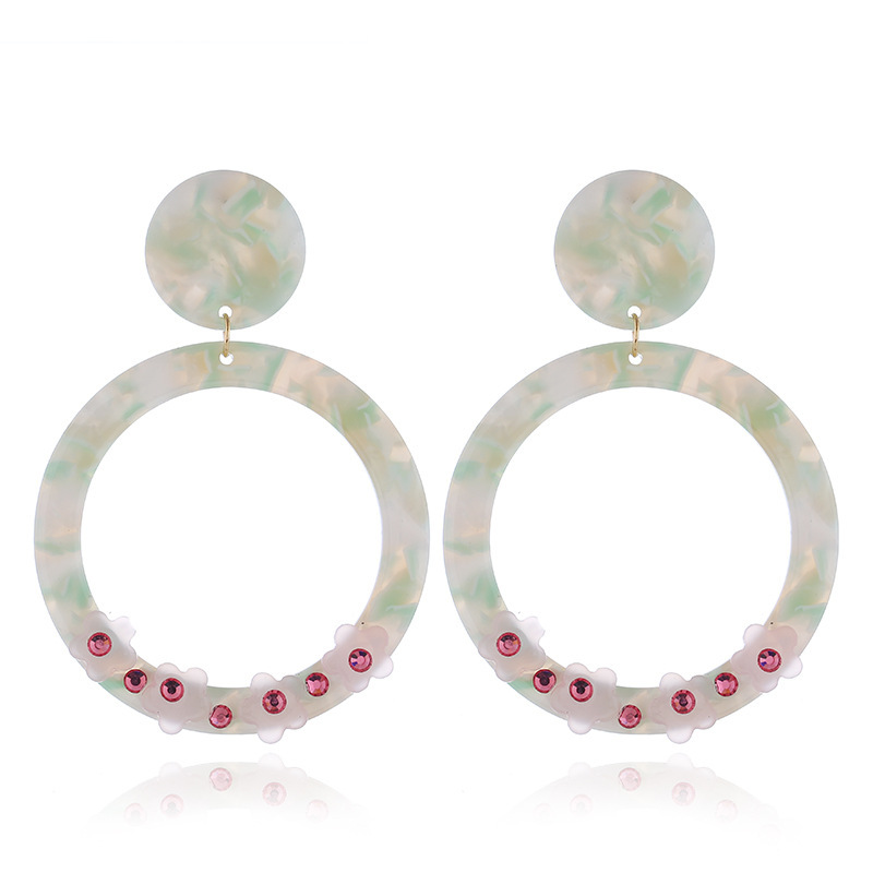 Fashion Women's Earring New Flower Ladies Earring Acrylic Pink Flower Earrings display picture 13