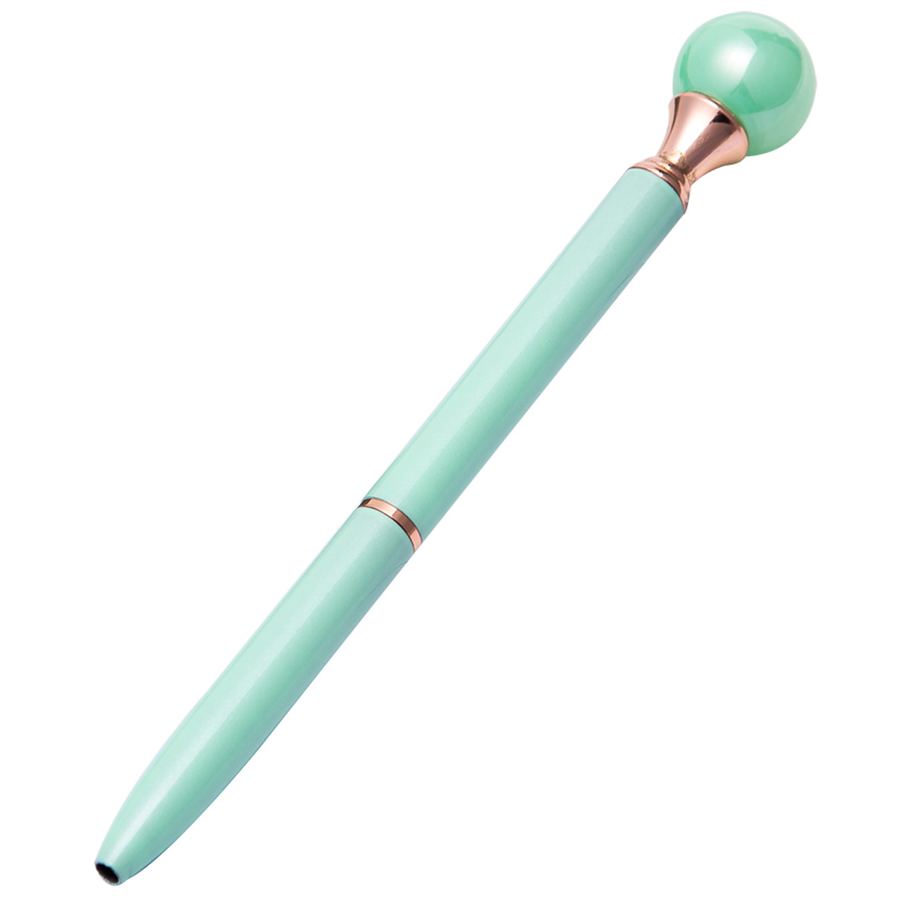 In stock bolígrafo rotativo de perla de metal bolígrafo de regalo de negocios bolígrafo de perla rosa bolígrafo publicitario impresión logotipo