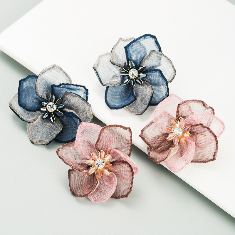 Boucles D&#39;oreilles En Cristal De Fleur De Fil display picture 2