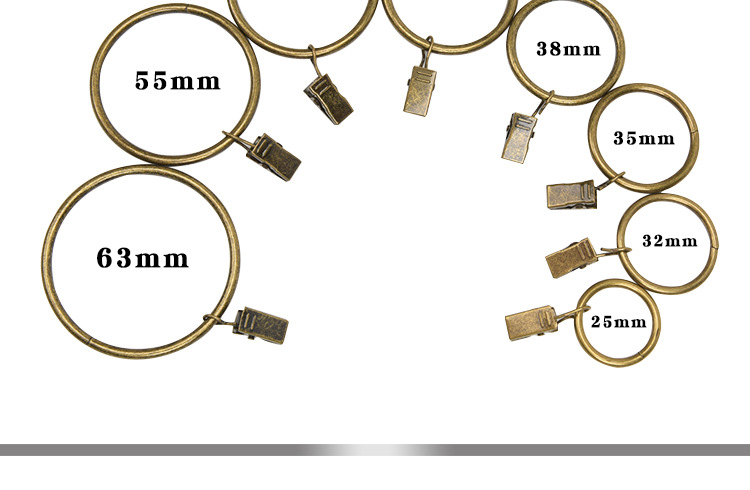 金属窗帘夹子窗帘圈窗帘环扣 挂环金属 窗帘夹挂钩批发详情20