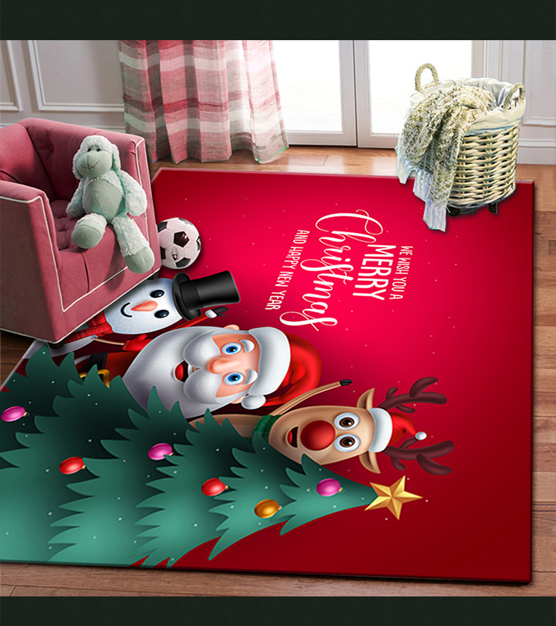 圣诞节地毯,3D印花地毯,跨境专供地垫,入户门垫脚垫,办公室垫,卧室客厅地毯