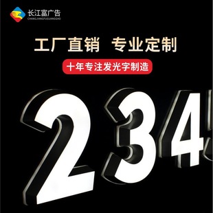 Stainless Steel Luminous Characters Led Mini Acrylic Luminous Characters Door Advertising Sign Resin Characters Back Luminous Characters