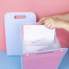 13-Grid Vertical Style Folder Handbag Accordion File Bag Card Album Student Exam Receipt Storage Office Supply Accordion Bag