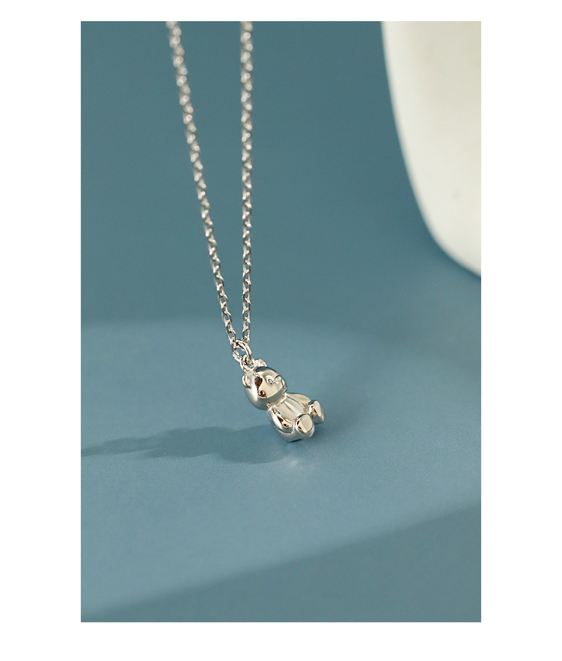 3g Weight 0.03µm Gold Plating Thickness Long-Lasting Plated Gold Plating Process Spring Ring Trigger Clasp Closure Clasp Closure Type 18K Real Gold Plated, Platinum Plated Plating Material 925 Sterling Silver Pendant Material Pendant Necklace Classification 925 sterling silver Chain Material Handmade Chain Chain Type 1 Piece Quantity Festival Occasion 925 Sterling Silver Material Bear Pattern Women'S Gender IG Style Style Plating Craft White, Gold Color Korean Style Cute Cartoon Mini Bear Doll Necklace 14