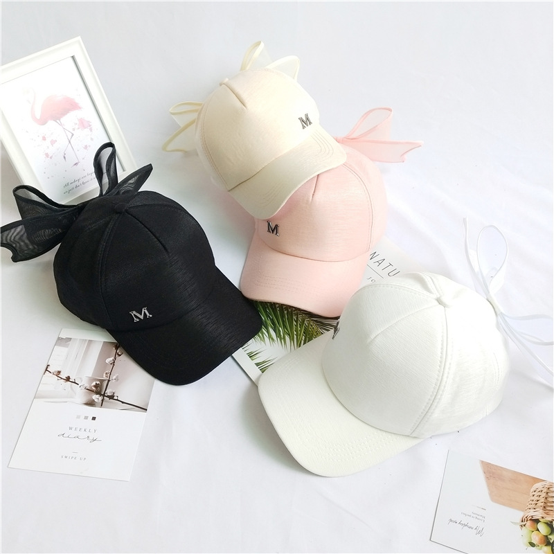 Fashion Hat Women Bowknot M Standard Baseball Cap Summer Korean Peaked Cap Fashion Wild Student Nihaojewelry display picture 1