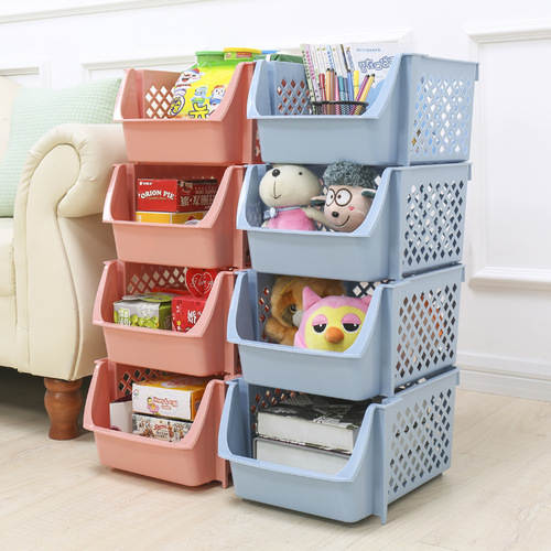 Kitchen rack floor-standing multi-layer stacked fruit and vegetable storage basket multi-functional toy storage rack storage basket frame