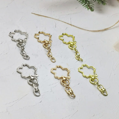 The new explosion models Flower Buckle Link splay buckle 4-section 0 chain DIY Jewelry Accessories Pendant buckle Dog buckle