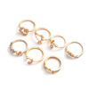 Universal set, ring, European style, simple and elegant design, flowered