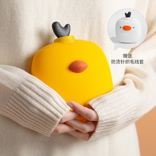 Independently designed water-injected food-grade silicone hand warmer, thickened explosion-proof and leak-proof hot water bag, anti-scalding hand warmer bag
