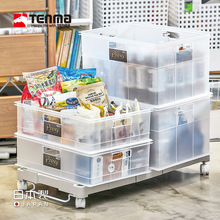 tenma天马日本进口搬运筐塑料水果杂货报纸便利店周转箱收纳筐