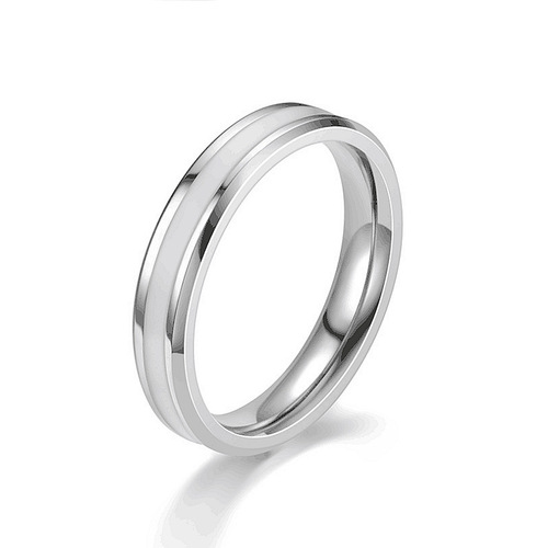 Cross-border European and American Titanium Steel Oil Droplet Ring Fashion Stainless Steel Couple Ring Korean Jewelry Wholesale