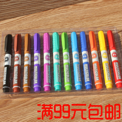 宝克3904-12色彩色白板笔 可擦水性涂鸦彩色笔 pop白板笔新品正品|ru