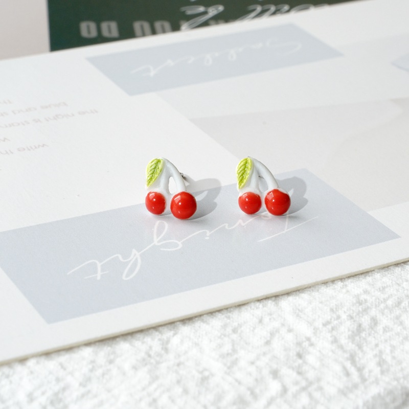 Simple Style Heart Shape Stainless Steel Ceramics Women's Ear Studs 1 Set display picture 6