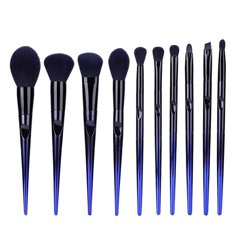 10 Blue Enchantress Makeup Brush Sets, Super Soft Microcrystalline Silk Charm Brush
