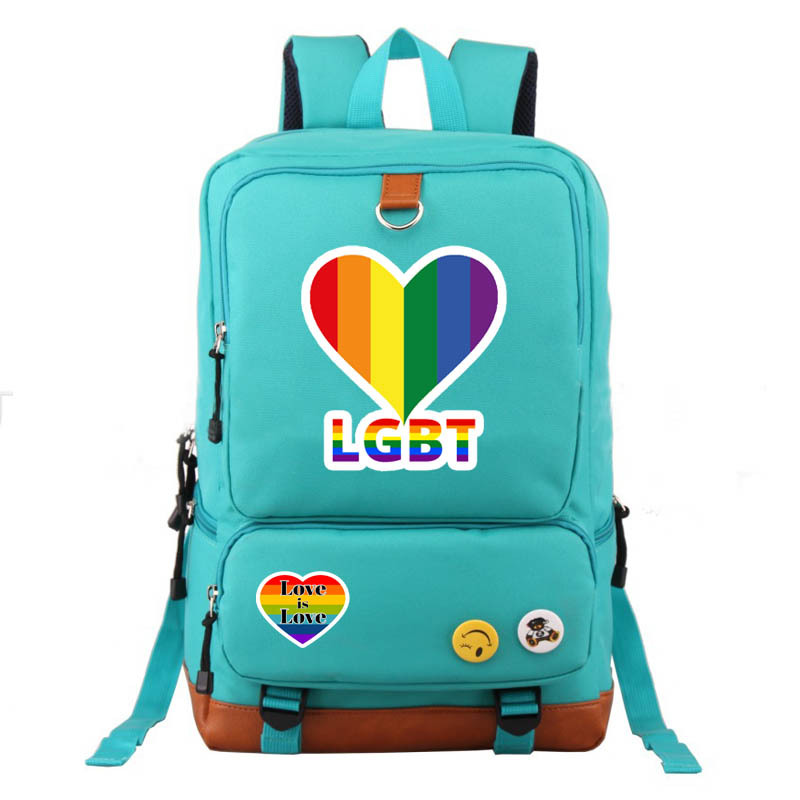 Wasserdicht 20 Zoll Brief Regenbogen Ferien Täglich Schulrucksack display picture 13