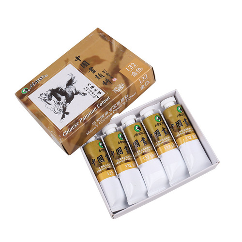 Marley golden Chinese painting pigment 32ml large tube hook line tracing gold writing spring couplets copying scriptures writing gold calligraphy meticulous strokes gold paste