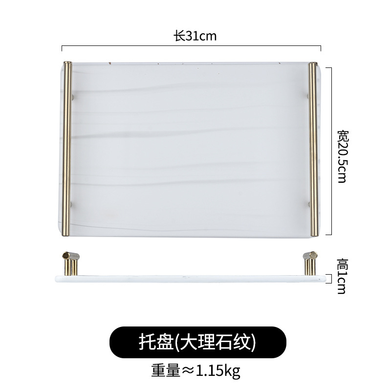 Estilo nórdico de oro marbling Taza de cerámica creativa conjunto de agua Luz de lujo taza de beber traje taza de hogar con bandeja