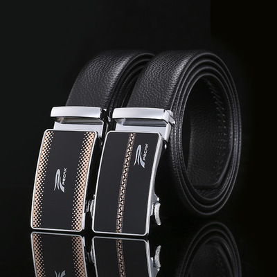 帕凱奇 男士皮帶合金自動扣腰帶耐刮耐磨商務休閑褲腰帶現貨批發
