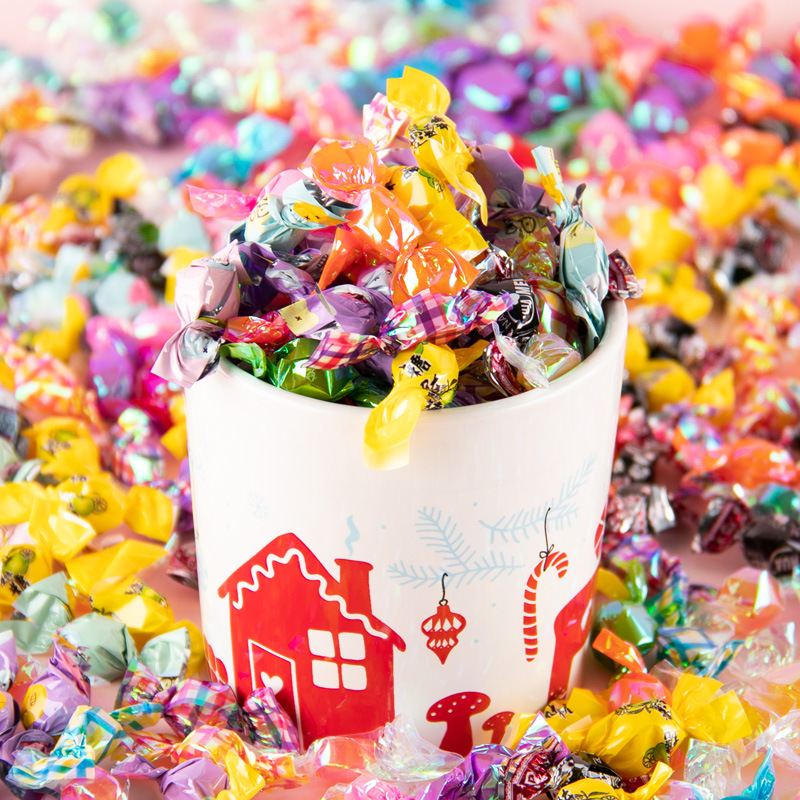 乐语家 千纸鹤糖果小颗水果糖许愿多彩色硬糖混合口味喜糖散装5斤