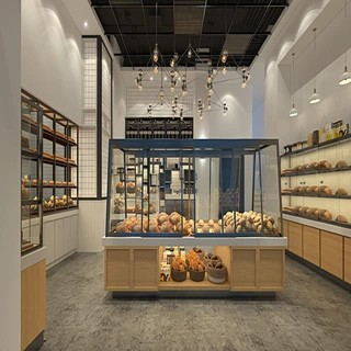 面包店设计 面条店设计 小吃店设计装修，蛋糕房设计