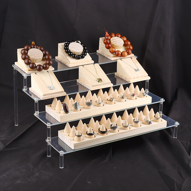 Acrylic Display Stand Jewelry Ladder Rack Display Home Doll Storage Watch Bracelet Bracelet Jewelry Shelf