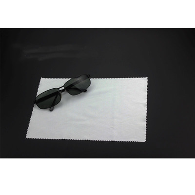 超细纤维白色混色锯齿边擦电脑屏幕平光学液晶望远仪器压花眼镜布