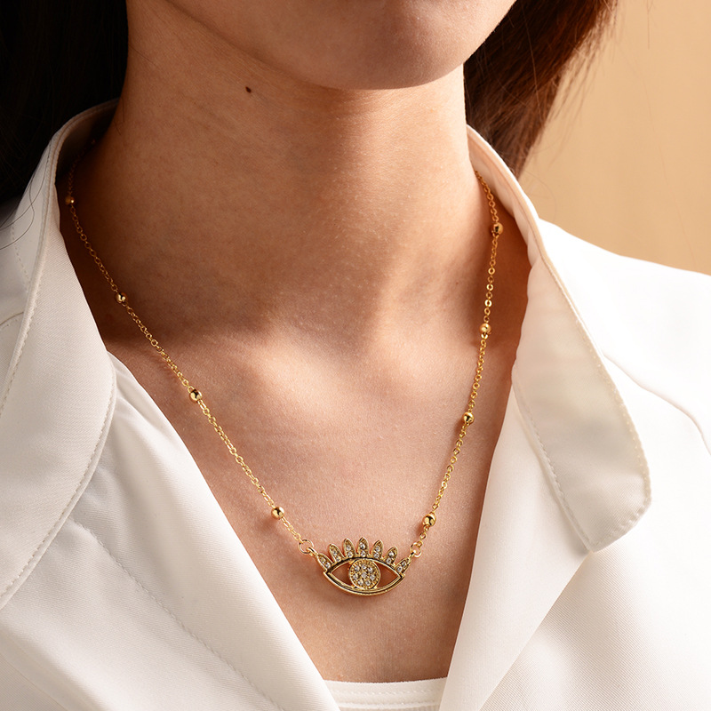 fashion gold-plated devilu0027s eye necklace