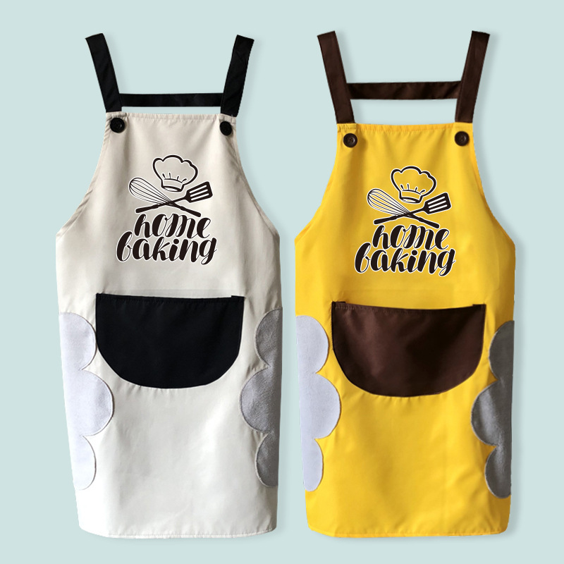 Delantal de mano borrable primavera y otoño hogar cocina impermeable a prueba de aceite bata babero adulto cocina mujer más tamaño cintura de la moda