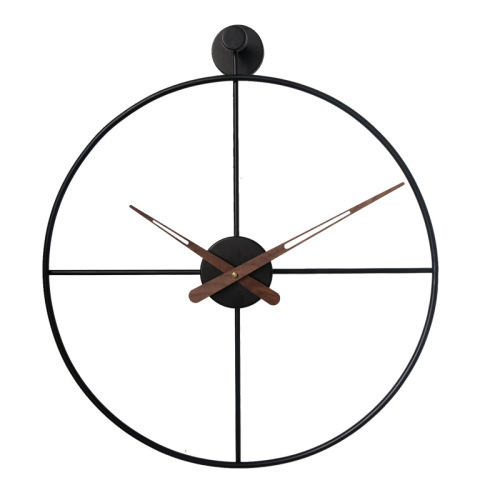 Nordic INS minimalist creative wall clock Spanish-style iron and metal wall clock for restaurant and bedroom single ring clock
